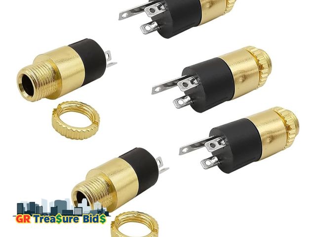 Lot 111-54347 - Wiring Connecting Terminals - 5Pcs PJ 392 3.5 MM Gold-Plated Headphone Socket Jack Cylindrical 3.5mm...