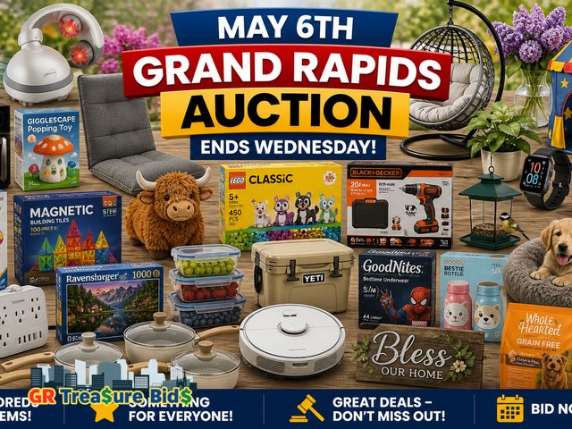 May 6th Grand Rapids, Tech & Home Essentials Auction