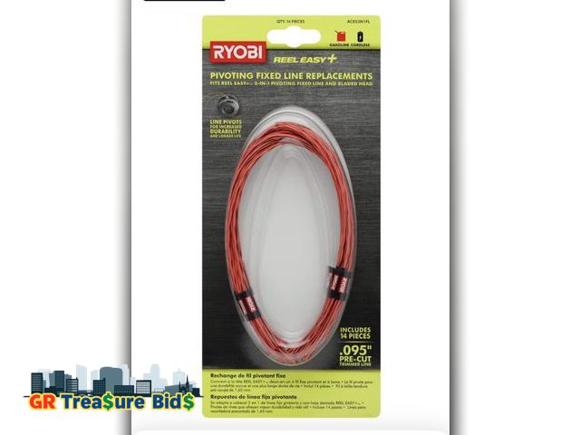 Lot 111-85664 - New RYOBI AC053N1FL Reel Easy+ Pivoting Fixed Line Replacements