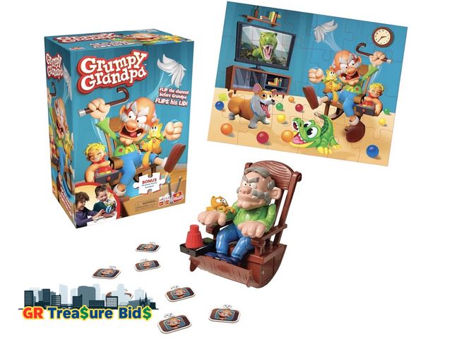 Lot 111-6903737 - Goliath Grumpy Grandpa Game - Flip The Channel Before Grandpa Flips His Lid - Ages 4 and Up, 2-5 Pla...