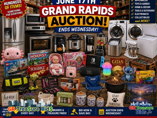 June 17th Grand Rapids, Tech & Home Essentials Auction