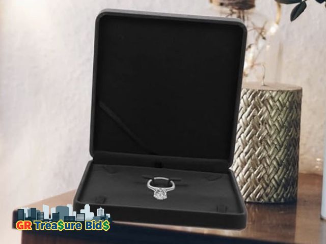Lot 111-65358 - New Portable Jewelry Storage Box for Travel Compact Organizer Unique Design for Necklaces Earrings B...