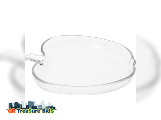 Lot 111-52086 - Christmas Glass Candy Bowl Apple Fruit Dish Transparent Food Plate Salad Snack Bowl Appetizer Servin...