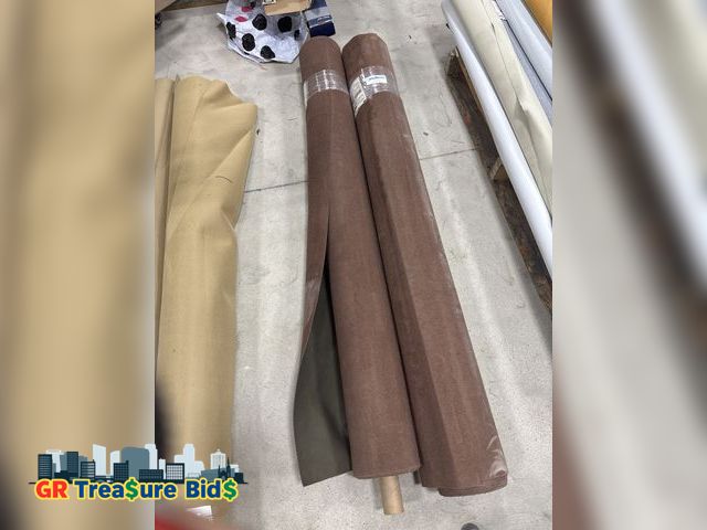 Lot 111-I 41812 - 2rolls Leathaire Fabric, 57.8'' x unknown length Faux Leather, Waterproof, Abrasion and Scratch Resi...