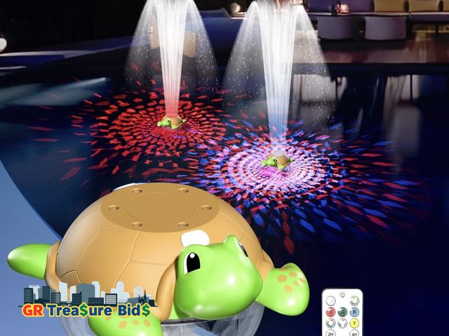 Lot 111-89023 - New Floating Pool Fountain with Remote, Rechargeable Pool Fountain with Lights, Above Ground Pool Wa...