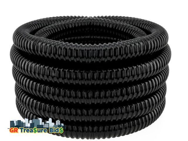 Lot 111-52167 - New LONGRUN Pond Tubing 1 Inch Diameter, 20.7 Feet Long Corrugated Flexible Hose Pipe with Clamps Pi...
