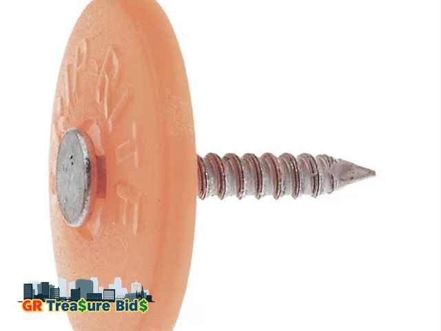 Lot 111-21782 - lot of (5) 1-1/4 in. x 12-Gauge Electrogalvanized Ring Shank Plastic Cap Roofing Nails 2,500 per Box