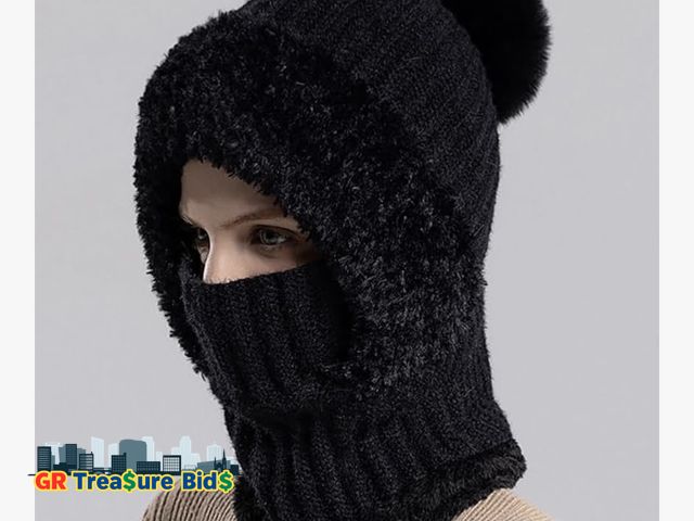 Lot 111-07373 - New Womens Knit Beanie Hat Fleece Lined Winter Scarf Mask Set Snow Caps Plush Earmuff Skull Hats wit...