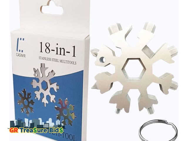 Lot 111-93473 - New CASIMR Snowflake Multi Tool, Unique Stocking Stuffers for Women Men Kids Adults Teens, Mens Chri...