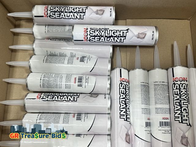 Lot 111-50637 - lot of (14) ICON 12062 Skylight Rubber Butyl Sealant - White