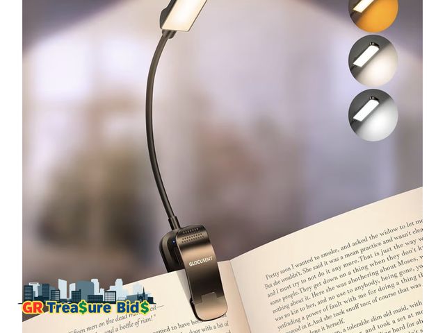 Lot 111-70481 - New Glocusent 13 LEDs Book Lights for Reading at Night, 120 Hrs Runtime Rechargeable Reading Light, ...