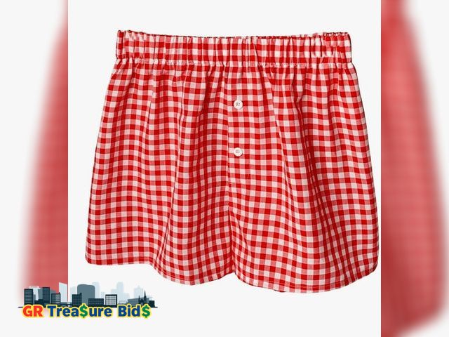 Lot 111-68374 - New Verdusa Women's Button Front Plaid Print Shorts Elastic Waist Straight Leg Summer Shorts (Size: ...