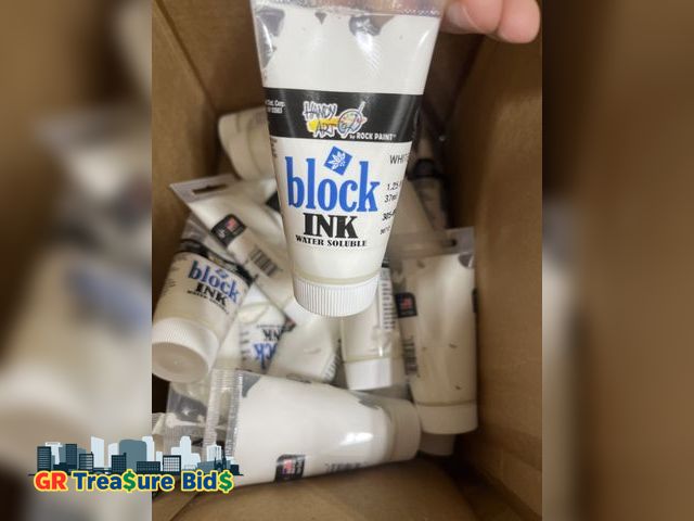 Lot 111-89210 - Lot of 24 Handy Art 305-000 Water Soluble Block Printing Ink Tube, White, 1.25 fl oz/37 ml