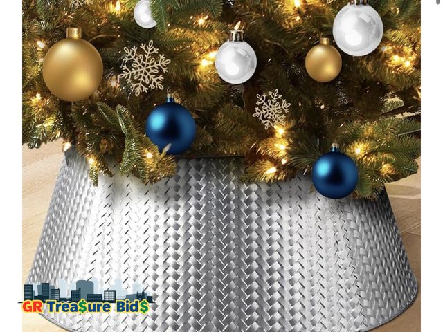 Lot 111-65208 - New EIMMBD Metal Christmas Tree Collar, 28 Inch Christmas Tree Collar Basket Skirt for Large Christm...
