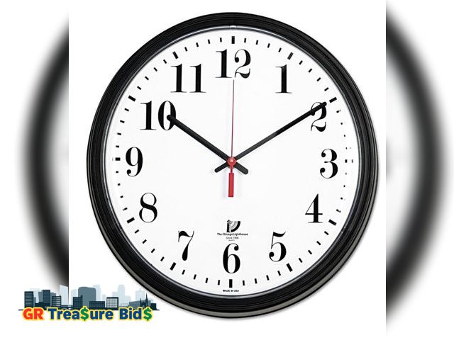 Lot 111-27645 - ILC 67700002, Chicago Lighthouse 13-3/4" Quartz Contract Clock