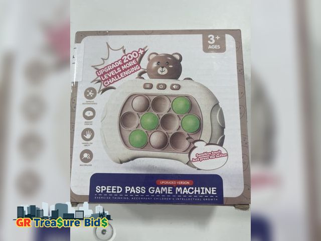 Lot 111-81059 - New Quick Push Pop Game Fidget Toys, 12 Modes LED Screen Light Up Fast Push Bubble Game, Handheld Sp...