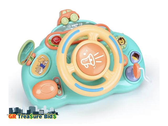 Lot 111-72662 - New Caterbee Baby Turn and Learn Driver Steering Wheel Toys (Blue)