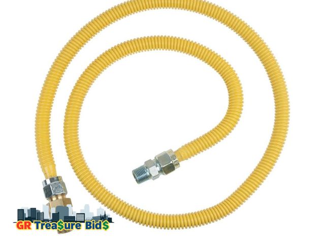 Lot 111-46075 - 1/2 in. MIP x 1/2 in. MIP x 60 in. Gas Connector (5/8 in. OD) w/Safety+Plus2 Thermal Excess Flow Val...