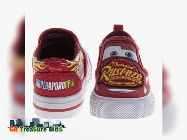 Lot 111-907363 - New Disney Shoes for Boys Cars Lightnigh McQueen Monster Inc CLowtop Sneakers Slipon Sneaker Casual ...