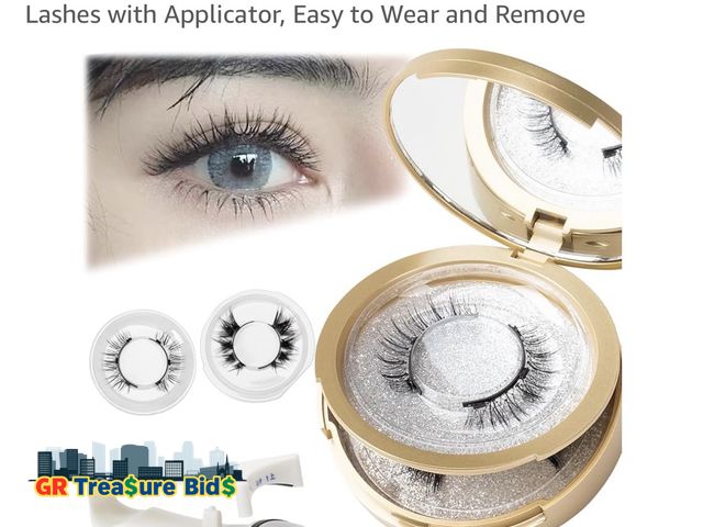 Lot 111-78277 - New 2 pairs of magnetic eyelashes two styles.Natural Look Magnetic Eyelashes, 2 Pair Reusable No Glu...