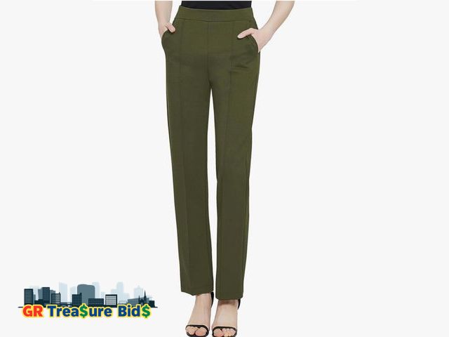 Lot 111-14 - Dark green Banana Republic Women's Yoga Dress Pants Stretchy Casual Slacks Straight Leg Work Pants w...