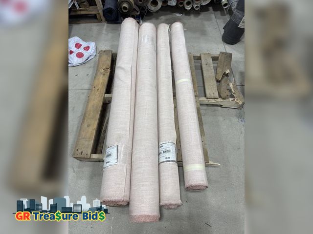 Lot 111-1965721 - 4 rolls New Fabric Faux Linen Fabric - Linen Type Material by The Yard with Backing - 57" Wide Linen...