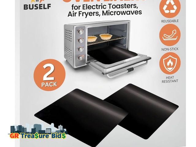 Lot 111-72205 - lot of (3) Toaster Oven Liner – Compatible with Breville, Cuisinart, Black &amp; Decker, Gourmia, Da...