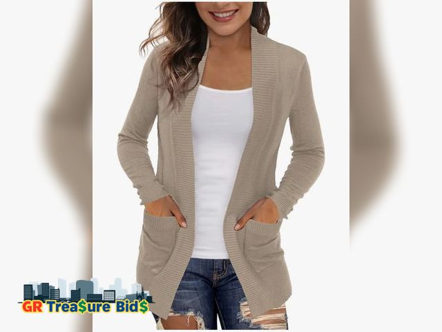 Lot 111-82672 - New REDHOTYPE Women's Cardigans with Pockets Casual Lightweight Open Front Cardigan Sweaters for Wom...