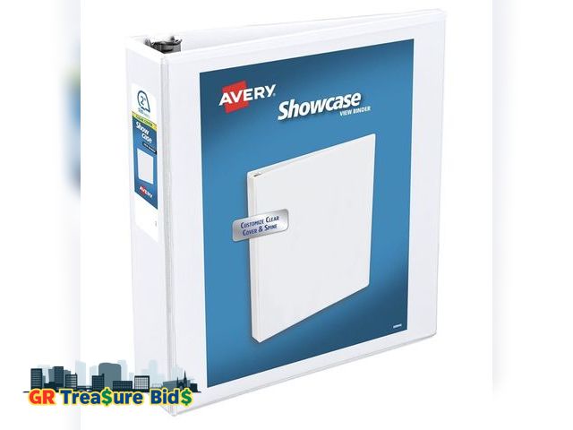 Lot 111-34262 - Avery Economy Showcase View 3 Ring Binder, 2 Inch Slant Rings, 1 White Binder (19701)