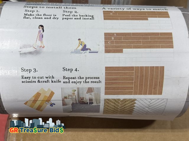 Lot 111-52280 - Peel and Stick Floor Tile, Self Adhesive Vinyl Old Wood Grain 36” x 6”  10pcs