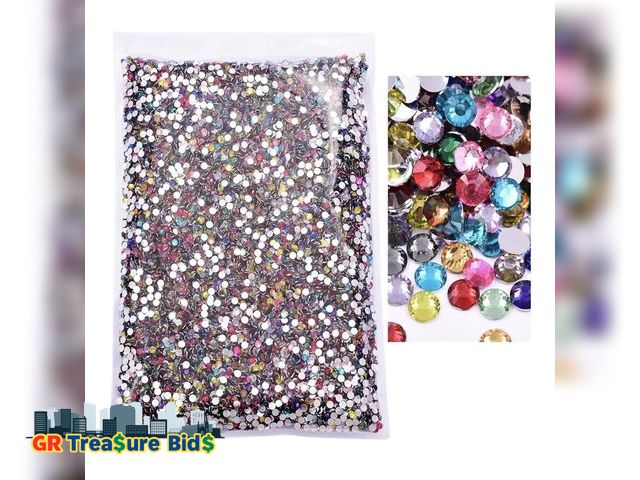Lot 111-58063 - New Blinginbox 15000pcs Flatback Rhinestones,Resin Non Hotfix Rhinestones Large Quantity Wholesale f...