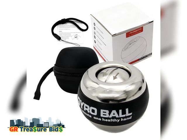 Lot 111-72662 - New 2026 Upgraded All-Metal Gyro Ball, Auto-Start Wrist Hand Strengthener for Seniors &amp; Athletes...