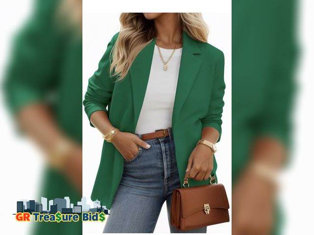 Lot 111-4066 - 1 New Cicy Bell Womens Casual Knit Blazer Long Sleeve Open Front Blazers Stretchy Work Office Suit J...