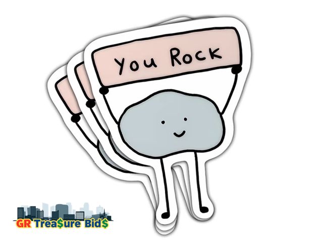 Lot 111-43802 - 48pcs You Rock Funny Motivational Sticker Pack, Meme Inspiration Design, Die Cut Waterproof Vinyl De...
