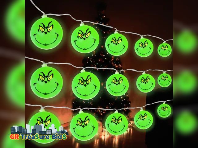 Lot 111-90632 - New Christmas Green Lights, 30 LED 15 Ft Battery Operated Christmas String Lights, XMAS Decorations ...