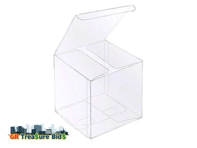 Lot 111-95988 - XP-ART 30 PCS Clear Favor Boxes,4 x 4 x 4 inch Plastic Clear Gift Boxes for Wedding,Birthday,Easter ...