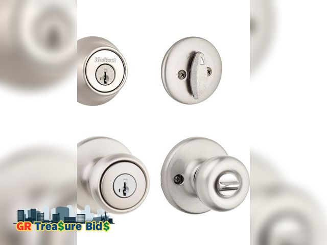 Lot 111-95229 - 1 Kwikset 96900-381 690T 15 SMT BBPKG Satin Nickel Tylo Entry Combo Set