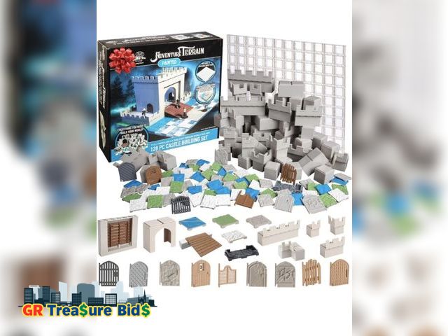 Lot 111-52071 - Monster Adventure Terrain 3D Interchangeable Builder System - 128pc Painted Castle Expansion Set w B...