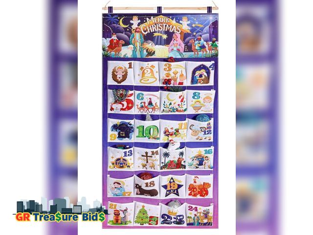 Lot 111-96279 - HOWAF Nativity Advent Calendar, Fabric Christmas Advent Calendar (Countdown to Christmas), Religious...