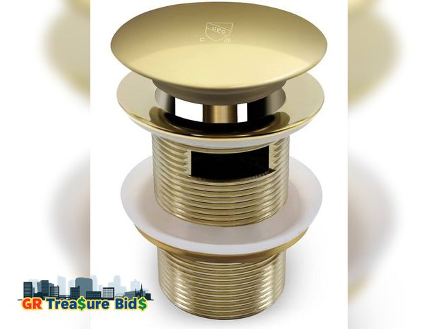 Lot 111-79131 - FerdY Pop-up Drain for Freestanding Bathtub, Gold Finish, cUPC Certification, Freestanding Bathtub D...