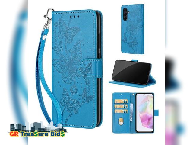 Lot 111-29281 - Designed for Samsung Galaxy A35 5G Case Wallet,Women Flip Folio Cover with Embossed PU Leather Stand...