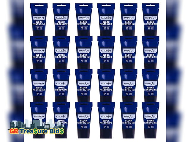 Lot 111-8843 - 24 Pack HandyArt Block Printing Ink – 5 fl oz Black Tubes