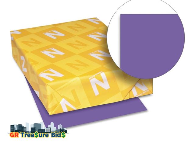 Lot 111-54127 - Astrobrights Color Cardstock, 65 lb Cover Weight, 8.5 x 11, Gravity Grape, 250/Pack