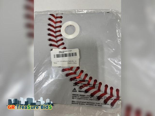 Lot 111-65037 - New Gas inflation balloon (baseball) includes tape
