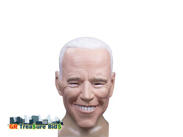 Lot 111-71782 - New President Joe Biden Mask, Halloween Party Latex Full Head Mask for Costume Biden Cosplay Party D...