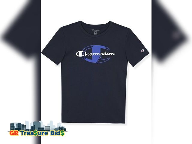 Lot 111-55014 - 1 New Champion Boys Graphic T-Shirt Soft Cotton Blend Short Sleeve Tee with Fun Logo Prints size XXL...