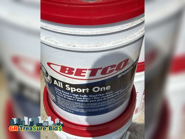Lot 111-59064 - New BETCO. Wood coation 1659, all sport one, water-based, High traffic wood floor finah . 5 us gal(1...