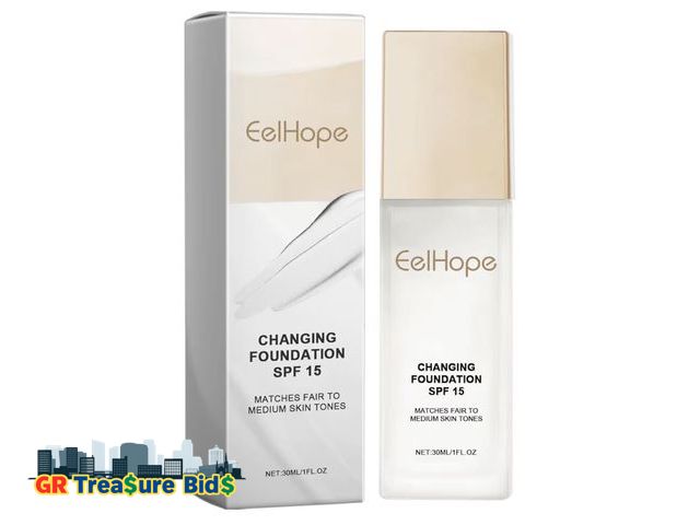 Lot 111-9373 - Skin-Balancing Liquid Foundation SPF 15, Hydrating Coverage with Hyaluronic Acid, Adapts to Fair and...