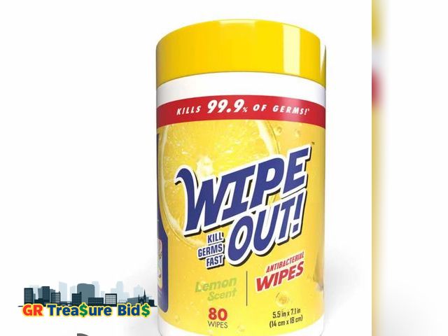 Lot 111-88007 - Lot of 3 Wipe Out! 80 -Pack 80-count Citrus Hand sanitizer wipes Wipes