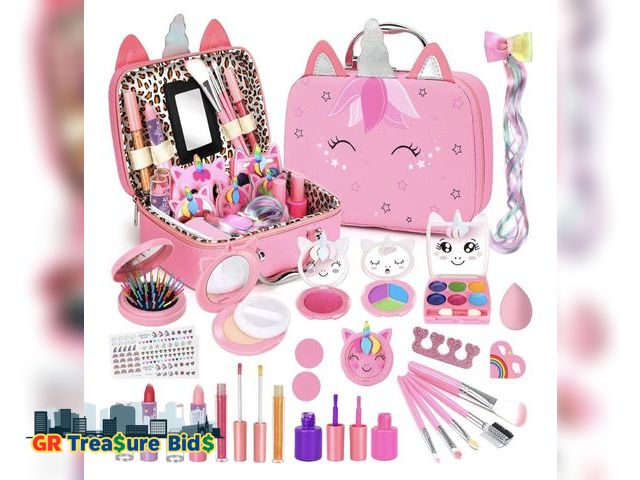 Lot 111-72662 - New Heaning Kids Washable Makeup Girl Toys - Real Makeup Kit Kid Make up Set for Toddlers Children P...